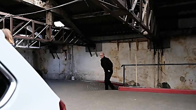 French MILF Rough Anal Threesome in Parking Lot