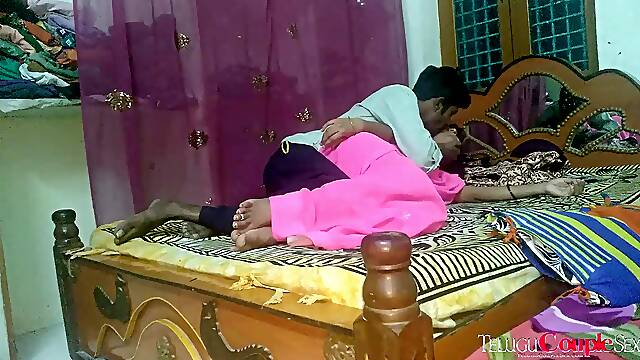 Desi Telugu Couple Celebrating Anniversary Day With Hot In Various Positions