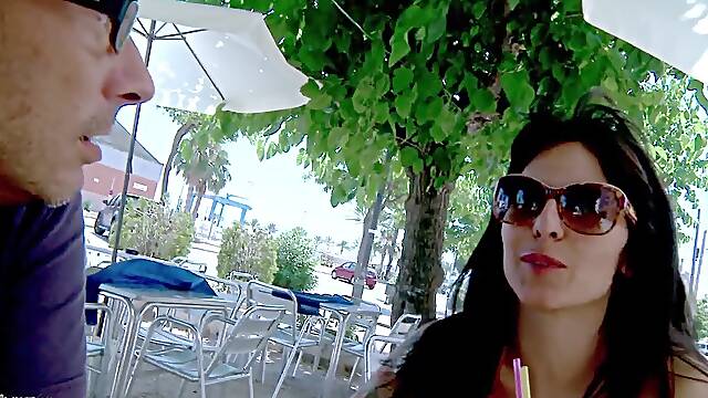 Fucking on the beach with the superb Spanish Milf Raquel Abril who cums like a slut