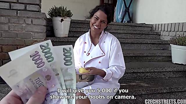 Czech Streets Cook With Huge Boobs And Mega Clit