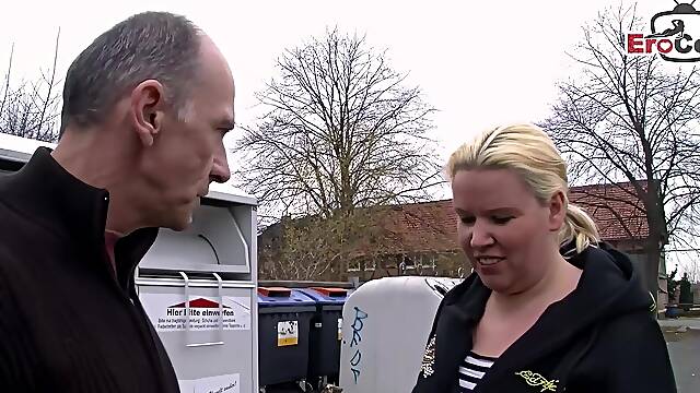 German boyfriend asks housewife on street about sex