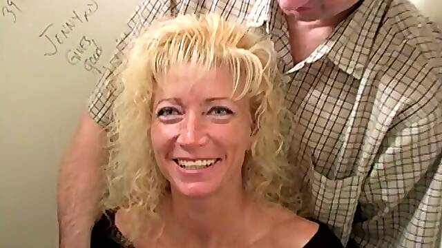 White Cougar Brings Her Man to an Interracial Gloryhole