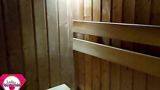 Flashing cock in sauna leads to public oral-sex and sex with stranger mother Id like to fuck.