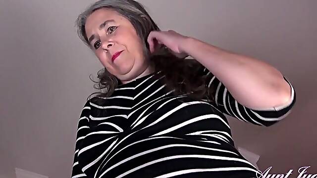 Aunt Judys - Nasty POV Sex with Your Aged Bushy Step-Aunt Grace