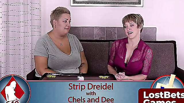 Chelstein and Dee Williams in a game of Strip Dreidel