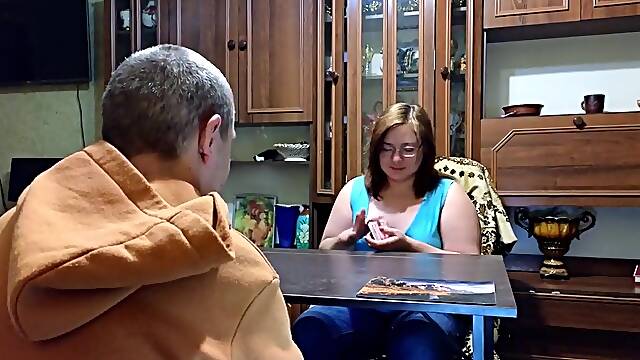 Lost at Cards, but Finished All Over Her Face!