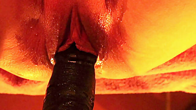 With a big dildo