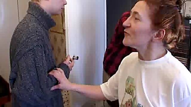 Mature amateur takes on multiple guys in a crazy gangbang