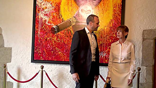 A hot couple, emma and dino, enjoying a private moment