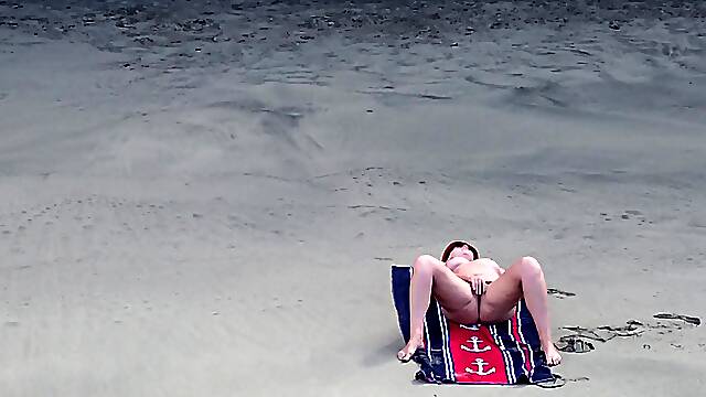 Sensual Nude Beach Goddess Captured by Drone - Ultimate Aerial Beauty