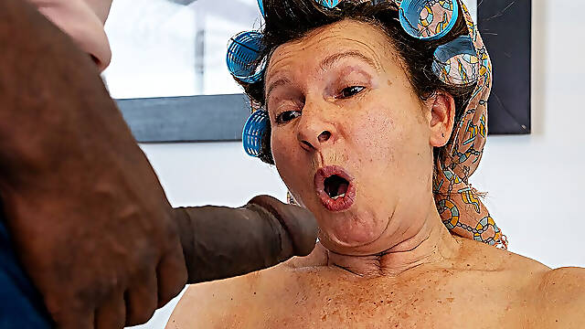 Chubby Mature Gets All Holes BBC Destroyed