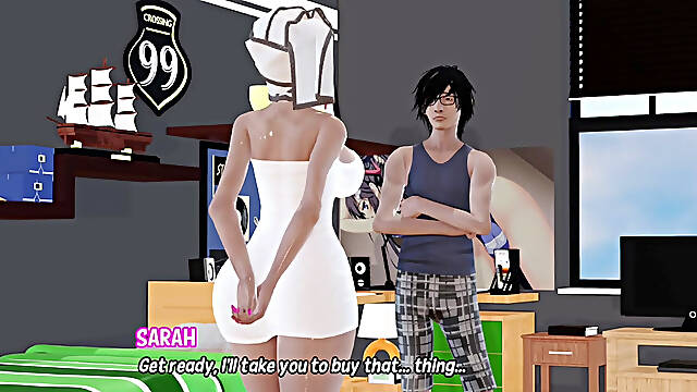 Max's Life Season 3 Cap 144 Massaging a MILF's Huge Tits in a Sauna
