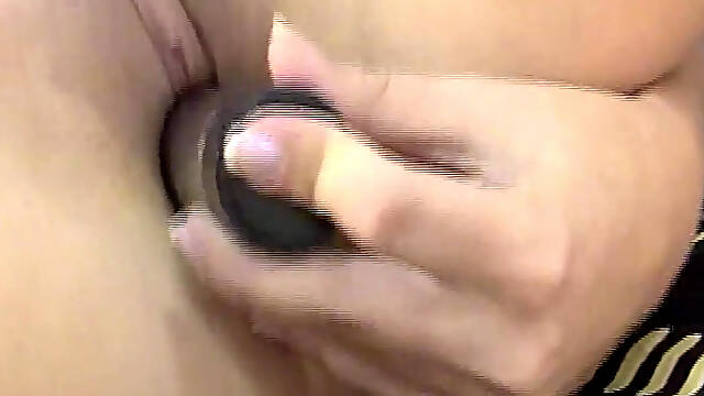Brunette Slides Thick Dildo Deep Into Wet Pussy